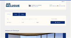 Desktop Screenshot of adlugueimoveis.com.br